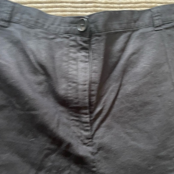 Lands’ End Black Linen Blend Bermuda Shorts size 24W - Picture 3 of 8